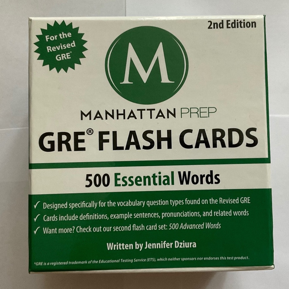 Manhattan Prep GRE Flash Cards 2nd Edition